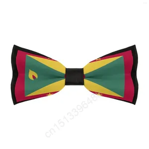 Галстуки-бабочки из полиэстера, флаг Гренады, галстук-бабочка для мужчин, модный повседневный мужской галстук, галстук, костюмы для свадебной вечеринки, галстук