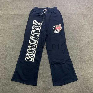 Herrbyxor kapital kountry byxor raka byxor flare sweatpants mäns svett byxor kvinnor svettbyxor joggar overaller herr streetwear sportkläder pant x1017