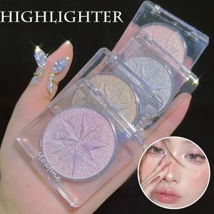 Bronzers Highlighters 4 Colors Highlighter Galaxy Diamond Glitter Highlighter Dust Pigment Loose Powder Contouring Lasting Face Shimmer Palette Makeup 231016