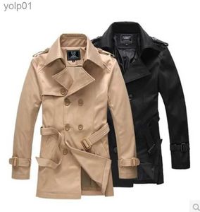 Мужской длинный винтажный плащ из смесовой шерсти, качественный кардиган, пальто, ветровка для мальчиков, мужские куртки и пальто, весна-осень 2023L231017