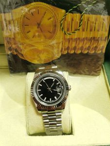 Com a caixa de data original relógios 41mm Mens black Dial preto Dial Automatic Automatic Mody Men's Watch Wristwatch
