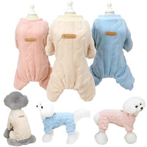 Dog Apparel Winter Warm Fleece Jumpsuit for Small Medium Puppy Cat Pajamas Coat Chihuahua Clothes French Bulldog Costume Yorkie Outfits 231017