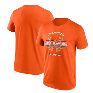 F1 Formuła 1 Racing Suit 2023 Mistrzostwa Koszulka Mistrzostw Driversów T-shirt z krótkim rękawem T-shirt do logo samochodowego T-shirt wyścigowy