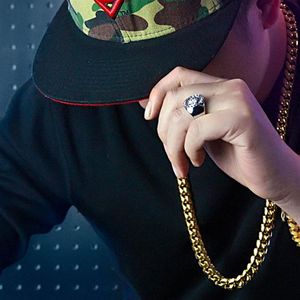 Tytanowe stalowe zestawy biżuterii 24K Gold wypełnione wysoko wypolerowane kubańskie bransoletki do męskiego łańcucha krawężnika Hip Hop 8 mm 1311w