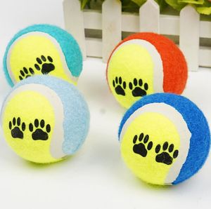 Dog Toys Tennis Balls Run Hämta Kast Spela Pet Supplies Chew Toy för hundens husdjur Toys Dog Footprint Funny Ball Toy SN4486