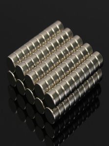 100 шт. Лот N52 Сильный цилиндрический магнит Редкоземельный неодимовый магнит 6 мм x 3 мм7531902