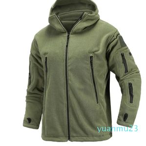 Açık Ceket Hoodies Avcılık Yürüyüşü Askeri Kış Termal Polar Taktik Ceket Açık Hava Dış Mekan Spor Kapüşonlu Militar Outor Ordusu