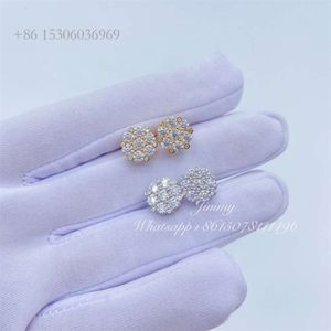 2021 인기 핫 판매 아이스 아웃 보석 가장 낮은 가격 스털링 시에 10K 금 보석류 수비수 Moissanite VVS 스터드 이어링