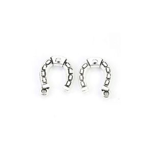 Charms 200Pcs/Lot Ancient Sier Alloy U Lucky Horseshoe Charms Pendants For Diy Jewelry Making Findings 15X12Mm Jewelry Jewelry Finding Dh9Hk
