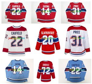 Cole Caufield Hockey Jersey Juraj Slafkovsky Canadiens Arber Xhekaj Sean Monahan Nick Suzuki Carey Price Josh Anderson Brendan Gallagher Patrick Roy Evans