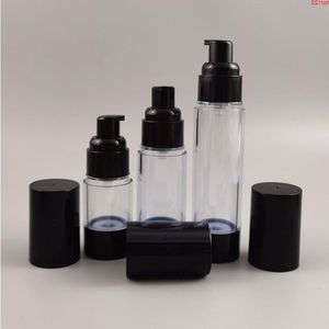 500 x 15ML 30ML 50ML Viagem Recarregável Cosmético Frascos Airless Plástico Bomba de Tratamento Recipientes de Loção com Tampas Pretasgood Xpmvq