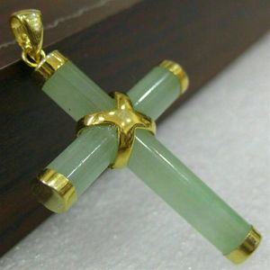 5 Colors Naturalny Agate Tiger's Eye Topaz Jade Cross Cross Cross Naszyjnik 202J