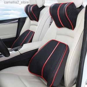 Seat Cushions Car Neck Headrest Pillow Lumbar Pillows Memory Foam Car Accessories Cushion Auto Seat Head Support Neck Protector Neck Rest Q231018