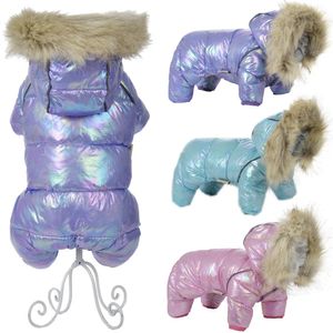 Abbigliamento per cani Abbigliamento per animali domestici per cani di piccola taglia media Inverno caldo cucciolo di gattino tuta impermeabile riflettente giacca chihuahua cappotto costumi 231017