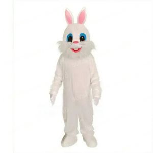 Halloween coelho branco mascote traje de alta qualidade tema dos desenhos animados caráter carnaval adultos tamanho natal festa de aniversário fantasia outfit