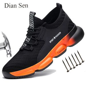 Diansen Men Women 747 Non Slip Work Shoes Steel Toe Safety Boots European Standard Anti-SMASH Anti-Puncture Sport Vandring Sneakers 231018