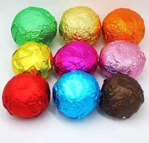 Party Supplies (100pcs/lot) Chocolate Package Tin Foil Baking Paper Thickening 6 Colours Candy Sugar Tea Wrapping Decoration 16cm