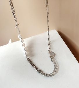 KVK skarvade pärlhalsband kvinnor039s choker halsband i krisskedjan lysande ins webbkändis smycken3787336