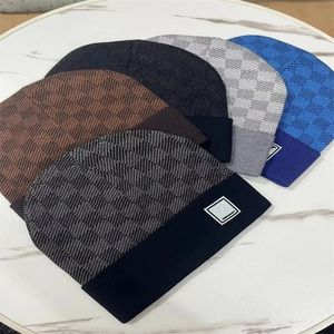 도매 디자이너 Beanies 남자와 여자 비니 가을/겨울 열 니트 편지 모자 스키 브랜드 보닛 고품질 격자 무늬 두개골 캡 럭셔리 따뜻한 모자 aaaaa