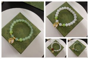 Bracciale con perline di marca di lusso 10MM Fili di pietra naturale Rotondi Occhio di tigre Agate Diaspri Braccialetti con perline per uomo Donna Corda elastica Gioielli fatti a mano