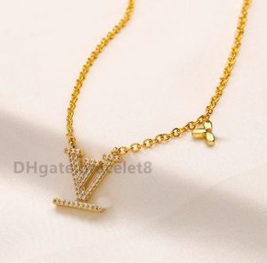 Luxus-Marken-Designer-Halsketten, nie verblassend, 18 Karat vergoldet, Anhänger, Halsketten, Stahl-Buchstaben-Choker-Anhänger-Halskette, Perlenkette, Schmuck, Accessoires, Geschenke, ohne Verpackung