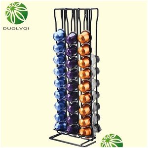 Coffee & Tea Sets Coffee Tea Sets Practical Capse Holder Tamper Pod Tower Stand For 60 Nespresso Capses Storage Soporte Caps Dhgarden Dhxvs