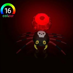 Decorazioni gonfiabili del ragno di Halloween con luci a LED Decorazioni per esterni Fantasma migliorano l'atmosfera della festa di Halloween