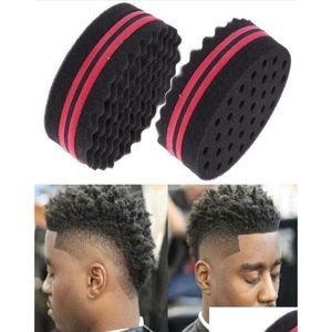 Escovas de cabelo Oval Double Sides Esponja Escova para Natural Afro Bobina Onda Dread Barber Styling Tool7417797 Drop Delivery Produtos Cuidados DHS8Y