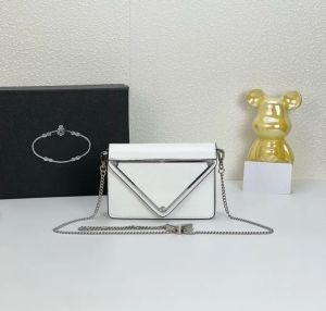 Fashion luxurys leather designer bag the tote bag purse handbag Chain Pouch large triangle Artwork crossbody Shoulder Bags