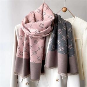 Winter Women's Scarf Luxury Design Double sided Cashmere Feel Scarf Warm Scarf Shawl GC2398