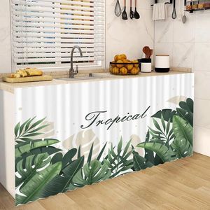 Curtain Leaves Cabinet Kitchen Dustproof Cupboard Cover Wardrobe Self-adhesive Short Curtains Decorative Half-Curtain Cortinas