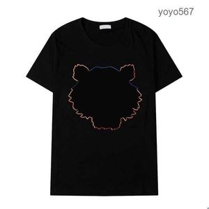 TシャツKenzo TシャツメンズデザイナーTシャツレディースTシャツ夏通りのストリート虎ヘッド刺繍ゆるんだトレンドTシャツk3p8