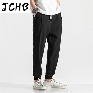 Men's Pants Linen Cotton Streetwear Joggers Men Fashion 2021 Spring Summer Solid Harem Large Size 5XL241t