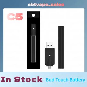 China Vaps C5 Butt Touch Bateria de 10,5 mm sem botão Vape o caneta 345mAh para 510 cartuchos com indicador de fundo Luz por atacado I Vape Factory Price Fast Ship