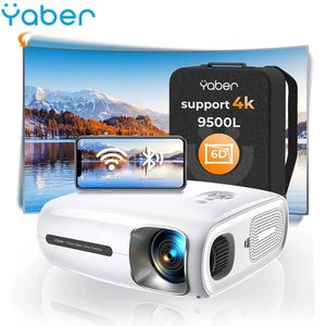 YABER Pro V7 5G WiFi Bluetooth Projetor Full HD Native 1080P Suporte 4K 6D Keystone Home Outdoor Video 231018