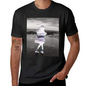 Polo da uomo TV Static Girl T-shirt T-shirt divertente Abbigliamento estetico Ragazzi semplici Camicie bianche da uomo firmate