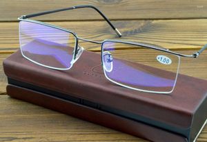 Okulary przeciwsłoneczne Business Men Half Rim Progresywne okulary do czytania z PU Case 0,75 1 1,25 1,5 1,75 2 2,5 do 4