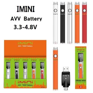 Top Original Imini 510 thread bateria pré-aquecer caneta vape 350mah 650mah 900mah 1100mah recarregável para cartucho vape 3.3-3.8-4.3-4.8v para Vapor Vapers Shenzhen Factory
