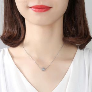 Wholesale 925 Sterling Silver Box Chain Planet Accessories Jewelry Fashion Moissanite Women Pendant Necklace