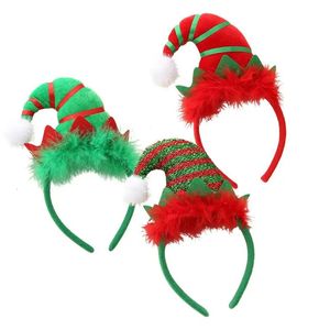 Party Hatts Christmas LED Pannband ELF Pannband Xmas Year Favors Gifts POS POPS COSTUME Huvudbonader 231017
