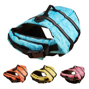 Dog Apparel Life Jacket Reflective Adjustable Summer Large Dogs Swimwear Safety Vest Surfing Sailboat Enhanced Buoyancy Pet 231017