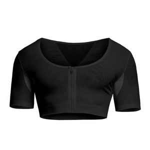 Midja mage shaper män body shaper gynecomastia underkläder kontroll bröst korsett dragkedja slant bröst toppar vit svart 231018