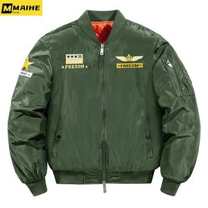 Herrjackor Vintage Jaquetas Men's Winter vadderade varma baseball Uniform Casaco Plus-storlek Militär Tactical Ma-1 Bomber Jacket för män 231017