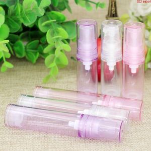 Großhandel 500 teile/los Mini 5 ml 10 ml Leere Airless Pumpe Kunststoff Flaschen Vakuum Druck Emulsion Flasche Lotion Kosmetik Verpackung waren Mbxam