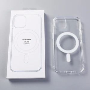 Magnetyczna obudowa telefoniczna TPU Clear odporna na iPhone 15 14 13 12 Pro Max z bezprzewodową osłoną ładowania