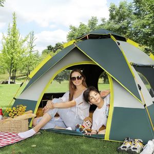 Tendas e abrigos ao ar livre barraca de acampamento rápida abertura automática à prova d'água protetor solar build-free piquenique abrigo família praia grande espaço 231018