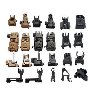 Tactical Accessories Metal Folding Flip Up Iron Sight Back Up Set Front Rear Sights For 20mm Rail