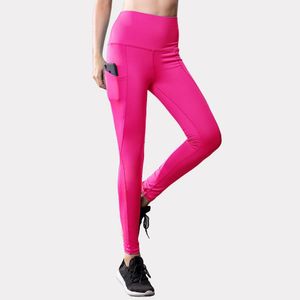 LU-690 Kvinnors ultrahöga midja Yoga byxor Diagonal Pocket Fitness Running Training Elastic Quick Torking Tight Track Suit Pants