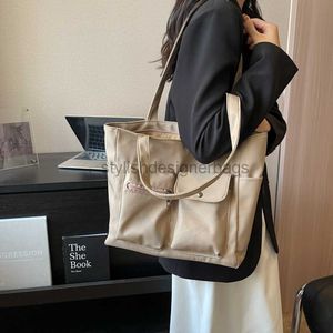 Style Women's Canvas Shoulder Bag - Large Capacity Multi-Pocket Tote Handbag, Underarm Satchel For Daily Use By Stylishdesignerbags 829 430