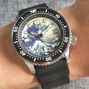 Armbanduhren 41mm Top Mechanische Uhr Alle leuchtenden Zifferblatt 200m Wasserdichte NH35 Bewegung Saphirglas Automatische Männer Armbanduhr